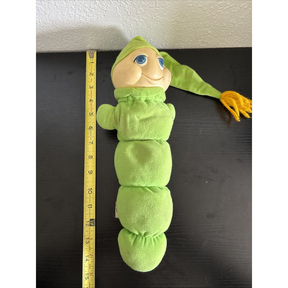 1982 Hasbro Preschool Green Gloworm Glow Worm Vintage Plush Shell Only No Light